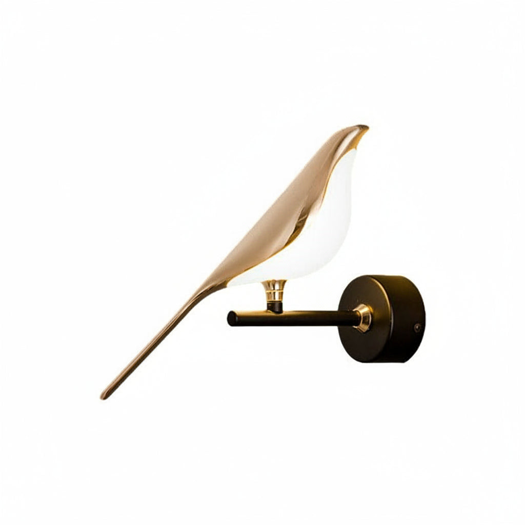 Bird Wall Sconce Magpie Shape Adjustable Metal Acrylic LED 21-38cm / 8-15in Art Light | Kalsten