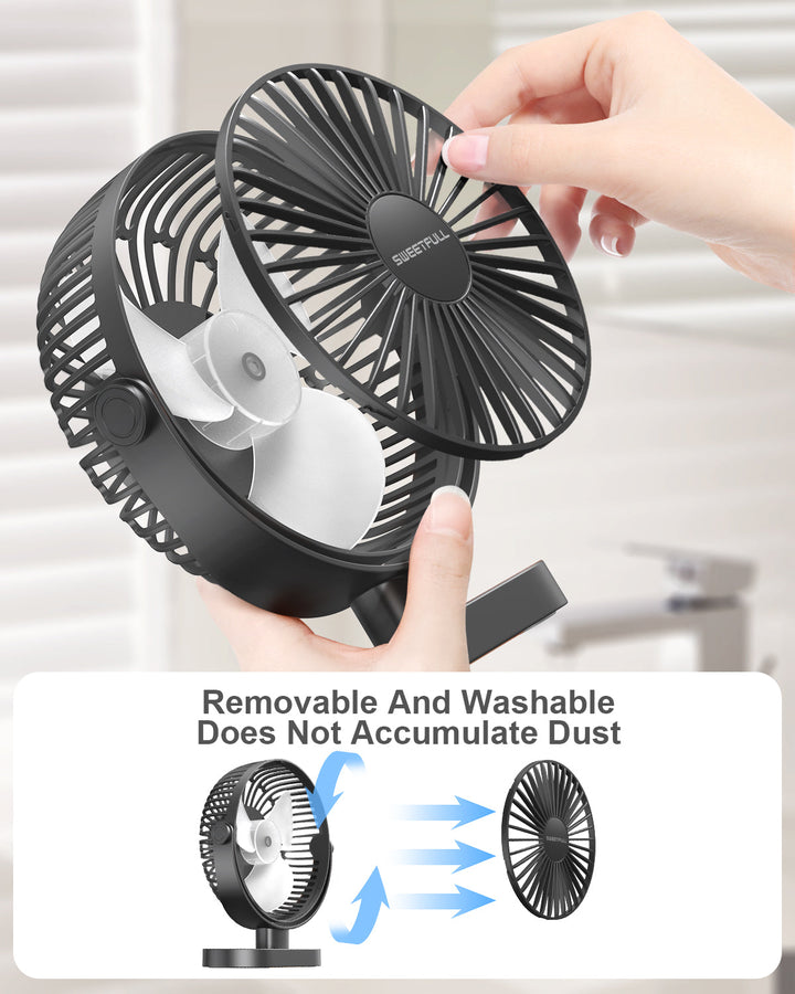 6.5 Inch USB Small Desk Fan for Home Office Car Outdoor Travel | Kalsten