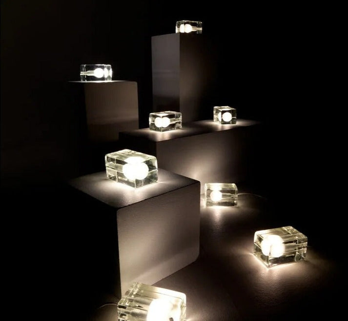 Clarylume Glass Table Lamp | Glare-free LED Light | Crystal Clear Design | For Bedroom, Office & Living Room | Kalsten