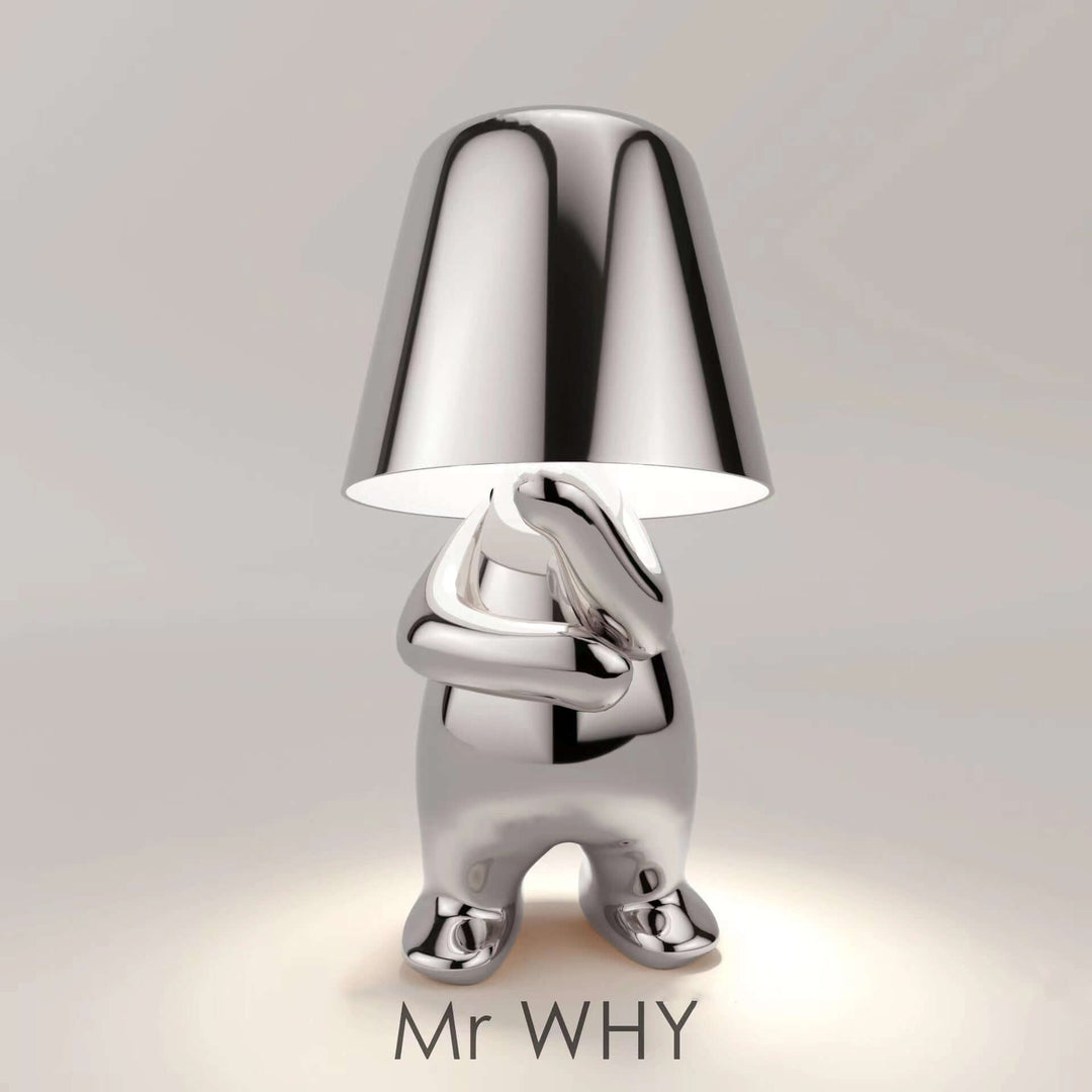 Thinker Small Gold Statue Desk Lamp USB Charging Decorative Table Lamp Touch Atmosphere | Kalsten