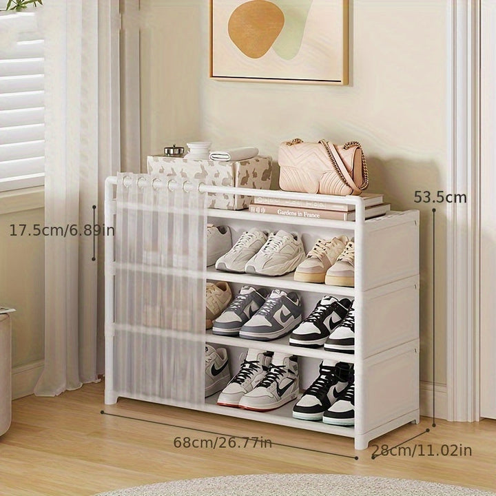 Foldable shoe rack with dust protection 4–7 levels | Kalsten