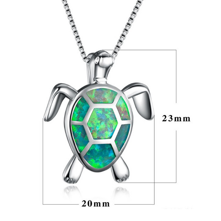 Kalsten | Blue Opal Sea Turtle Necklace
