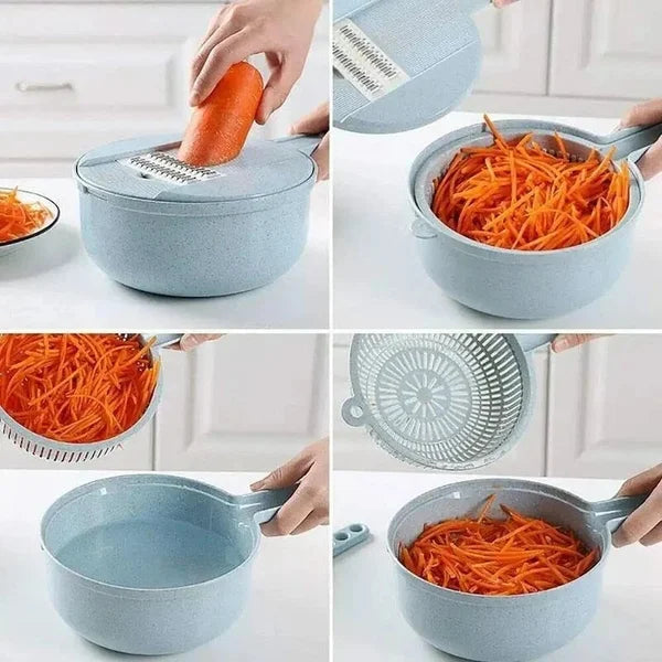 SliceMaster 12-in-1 Vegetable Slicer — Transforms your kitchen into a sparkling clean cooking paradise full of moments of enjoyment | Kalsten