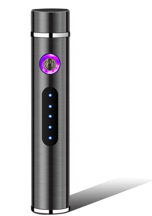 Kalsten | Voltrino Cylinder USB lighter | Double arc technology | Rechargeable & windproof | Noble metal casing for men