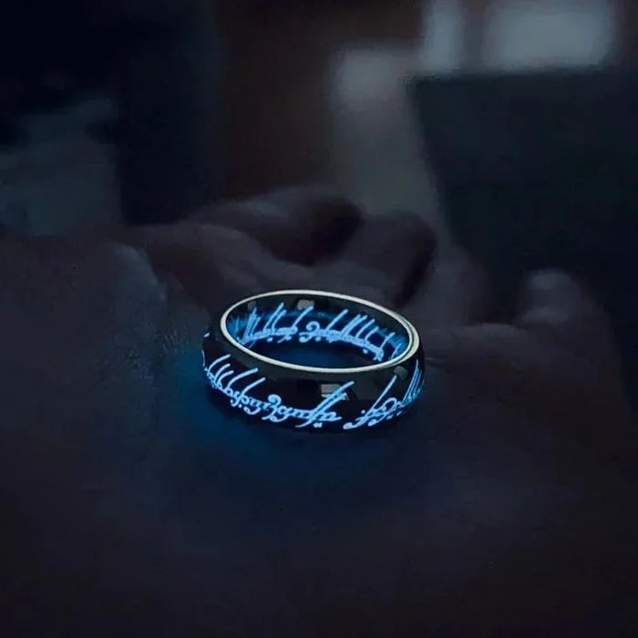 Sandsberg | Glow Ring | Luminous Elvish Script | Multiple Colors