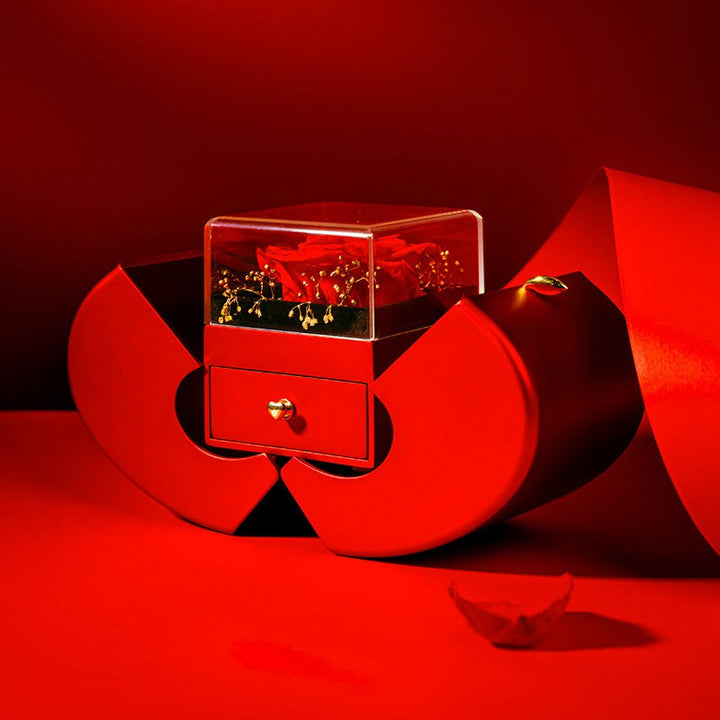 Kalsten | Rose Apple Jewelry Box™ | With Eternal Rose Necklace.