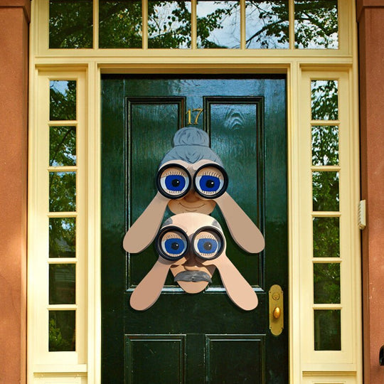 Kalsten | Fence Decoration Nosy Old Man and Lady Garden Yard Art