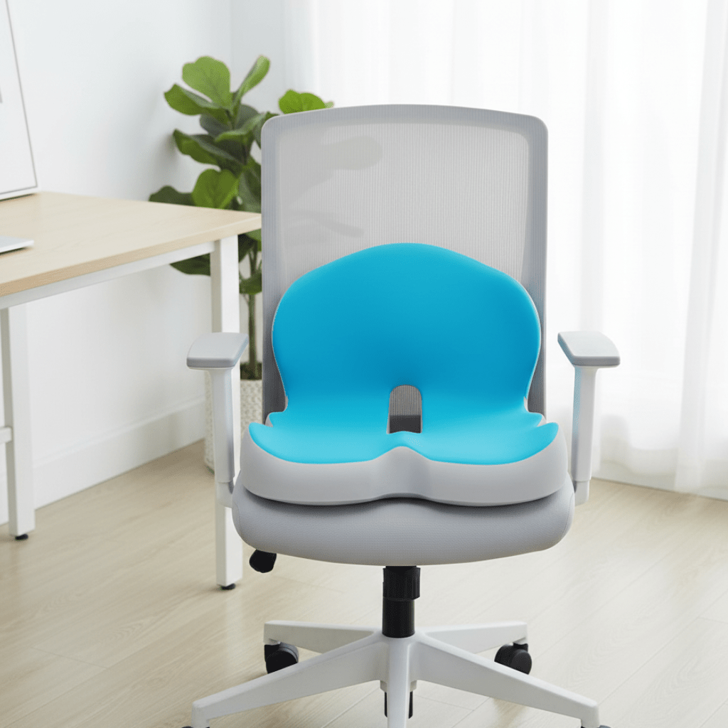 Kalsten | ErgoComfort Seat Cushion – Ergonomic Memory Foam Cushion for Back Support and Comfort