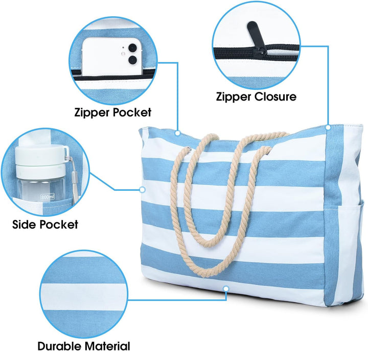 Waterproof Large Tote with Zipped Storage for Work & Play | Kalsten