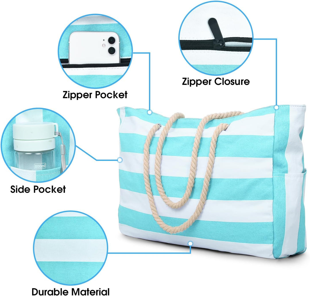Waterproof Large Tote with Zipped Storage for Work & Play | Kalsten