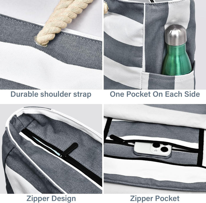 Waterproof Large Tote with Zipped Storage for Work & Play | Kalsten