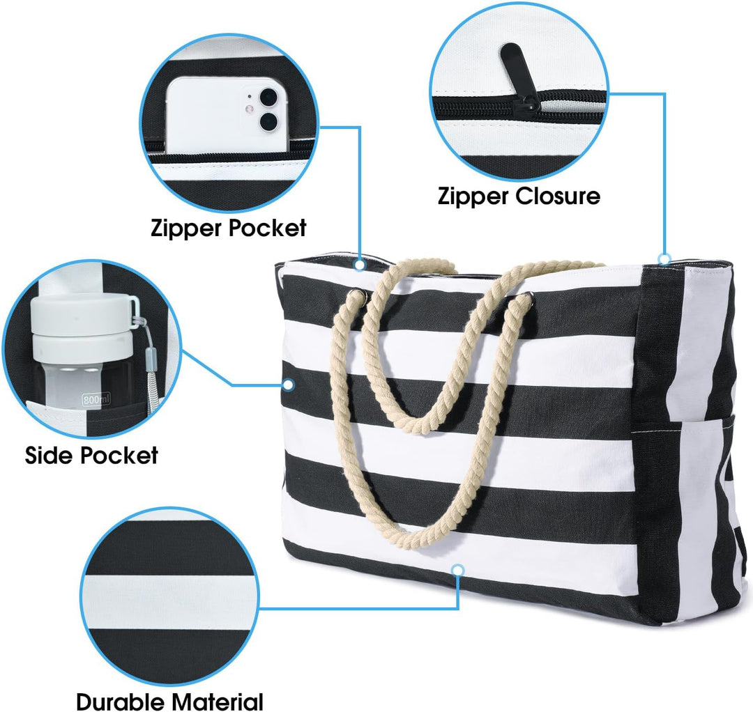 Waterproof Large Tote with Zipped Storage for Work & Play | Kalsten
