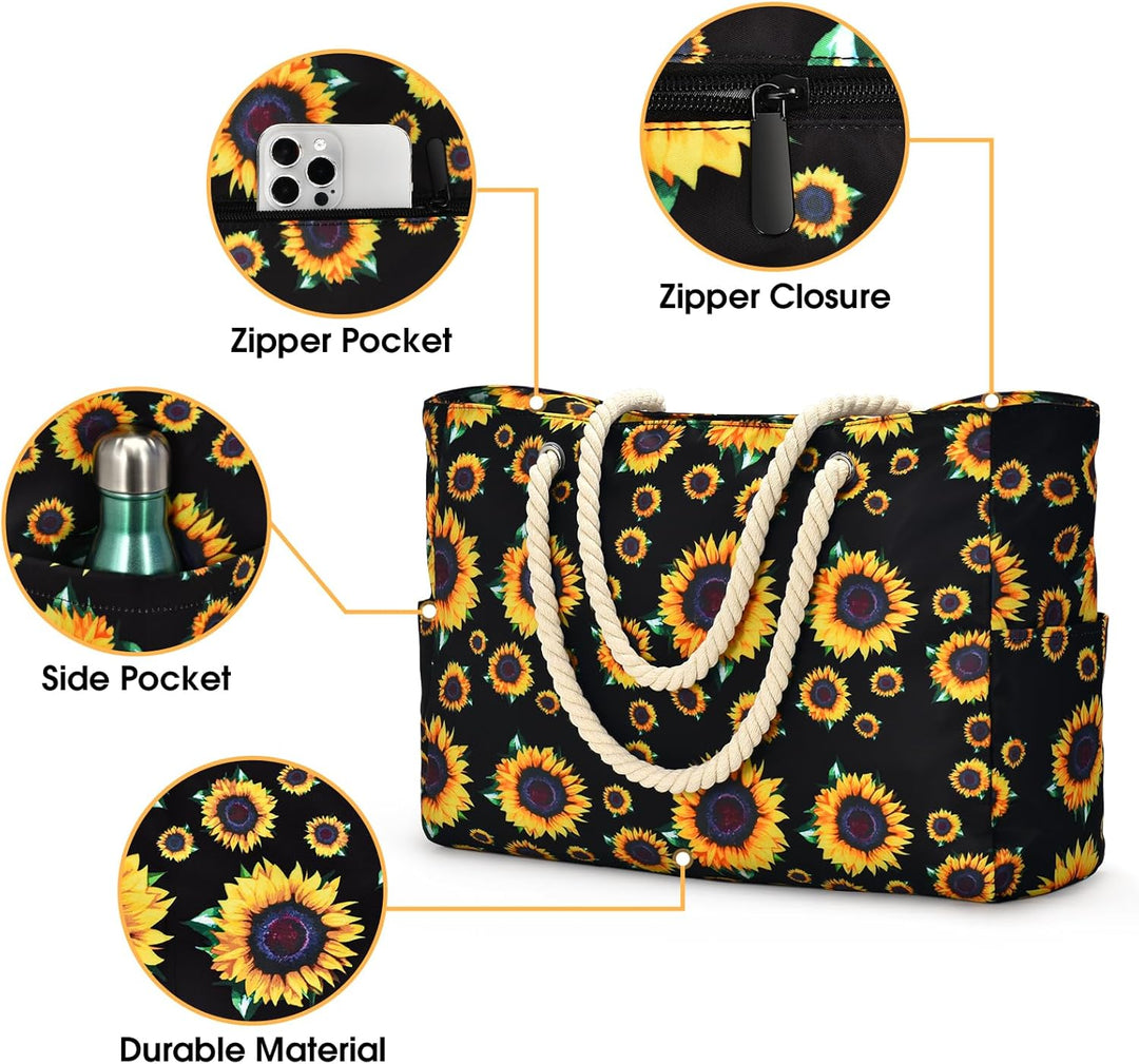 Waterproof Large Tote with Zipped Storage for Work & Play | Kalsten