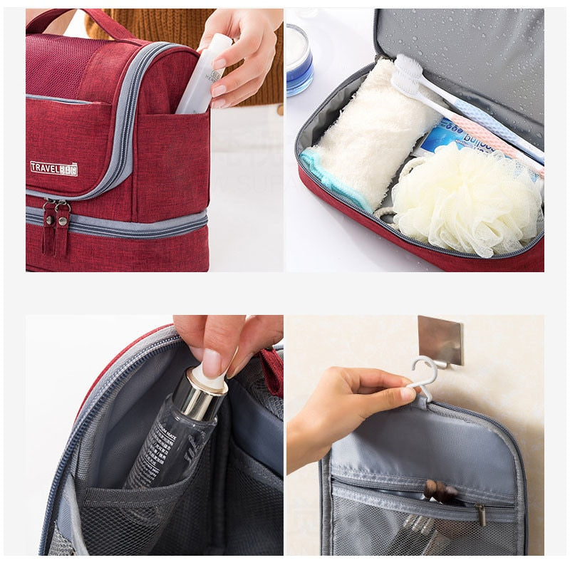 Large-Capacity Hanging Toiletry Bag Organizer – Multi-Compartment Travel Case | Kalsten