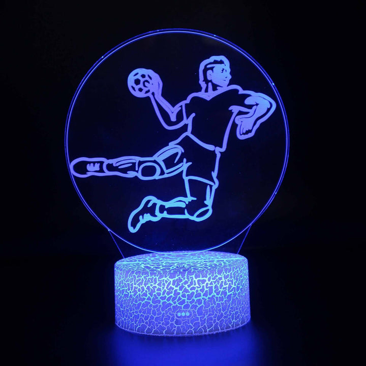 Led Small Night Lamp Football Player Colorful Touch Ambience Light | Kalsten