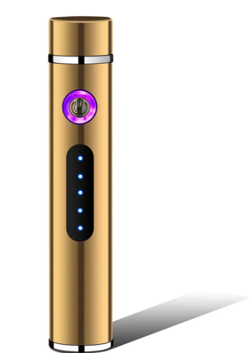 Kalsten | Voltrino Cylinder USB lighter | Double arc technology | Rechargeable & windproof | Noble metal casing for men