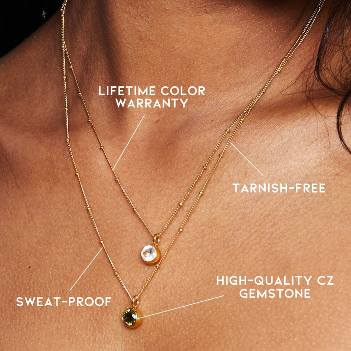 Birthstone Pendant Necklace
