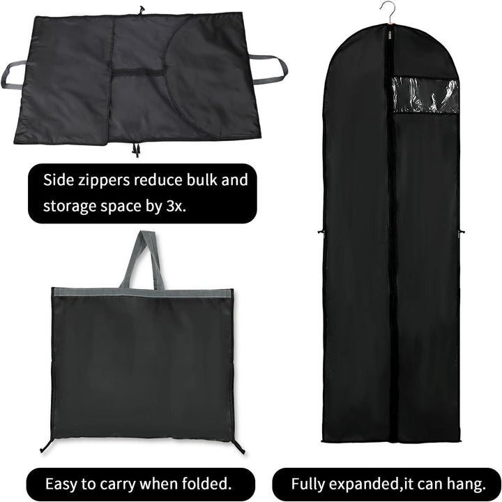 Kalsten | Long Garment Storage Cover – 180cm Dress Bag with Zipper & Window (Buy 1, Get 1 FREE)