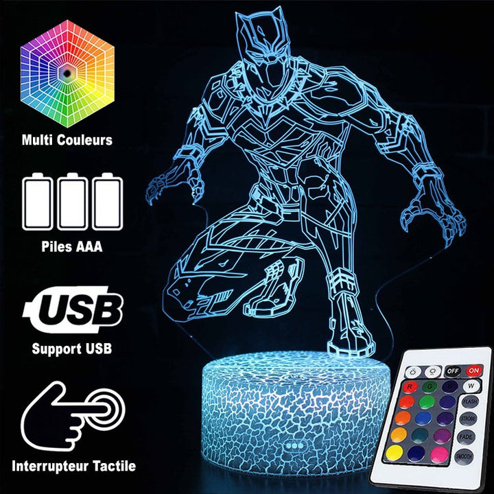 3D Lamp Marvel Black Panther Stealth | Kalsten