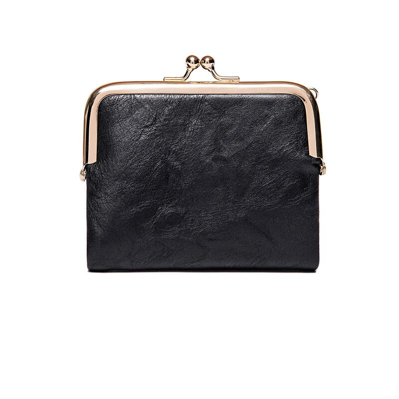 Vintage PU Leather Kiss-Lock Wallet Bag Kalsten