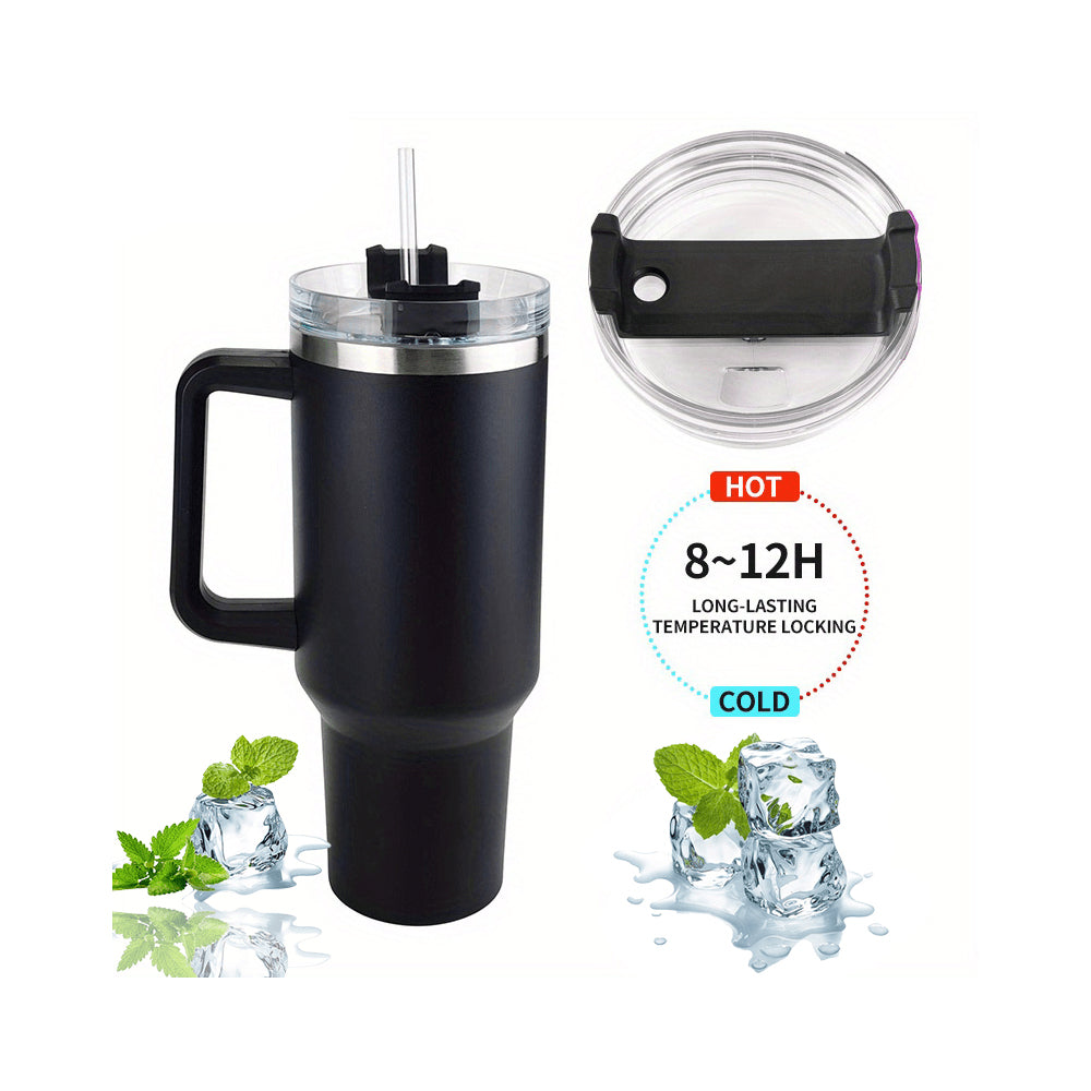 Tumbler Thermo mug 1200 ml with handle, lid and straw | Kalsten