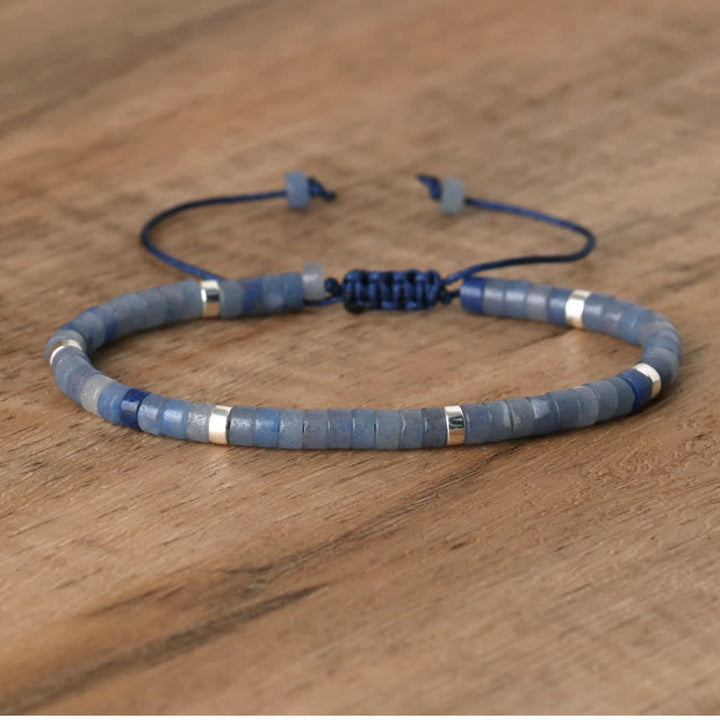 Kalsten | Braided bracelet with 2.4 mm natural stone rollers – Seraphina