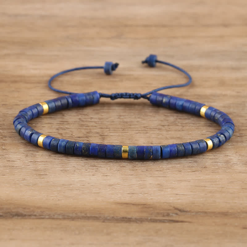 Kalsten | Braided bracelet with 2.4 mm natural stone rollers – Seraphina