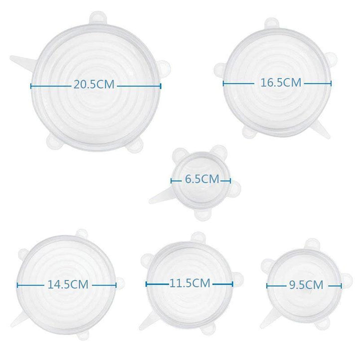 Kalsten | Air Tight Silicone Food Safety Lids (Set of 6)