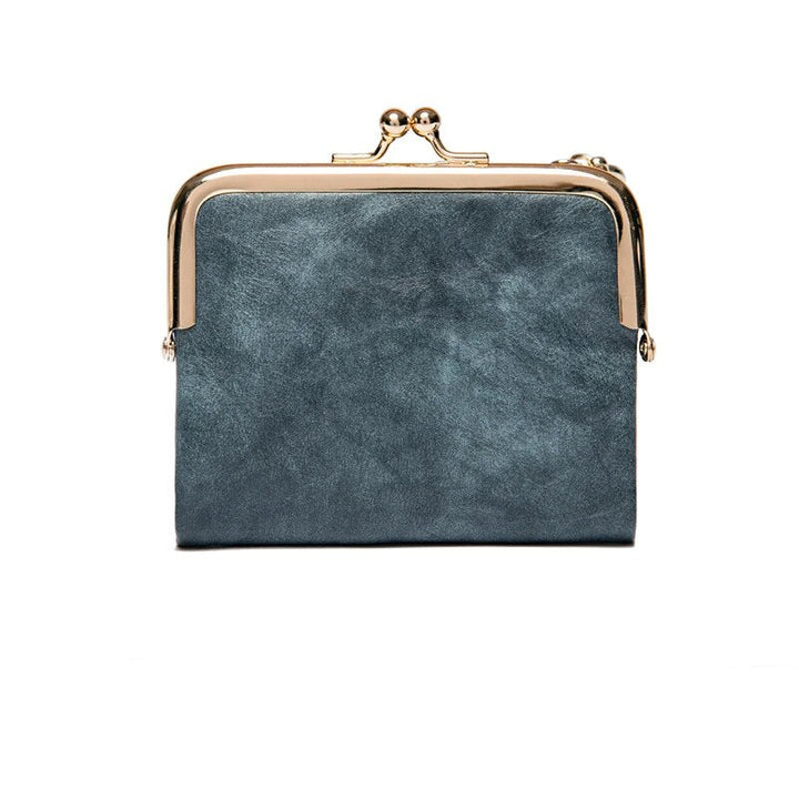 Vintage PU Leather Kiss-Lock Wallet Bag Kalsten