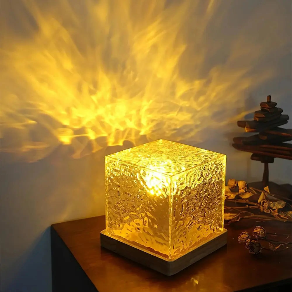 Kalsten | Table Lamp Glass Cube Ambient Light
