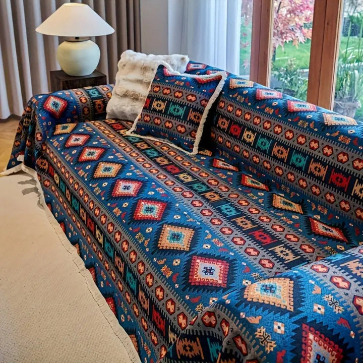 Bohemian Geometric Cotton Area Rug Kalsten