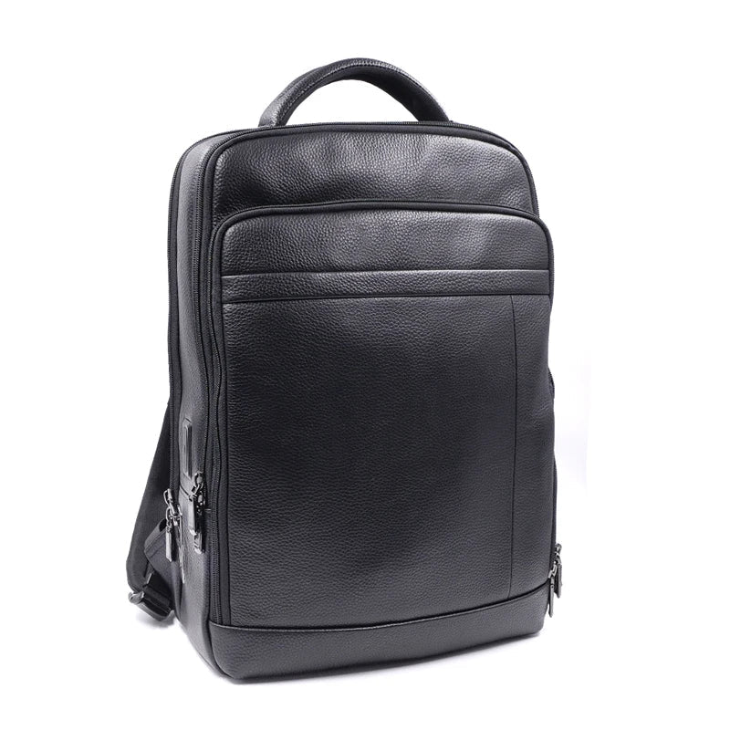 Premium Leather Backpack with Fingerprint Lock – Men’s Anti-Theft Backpack | Kalsten