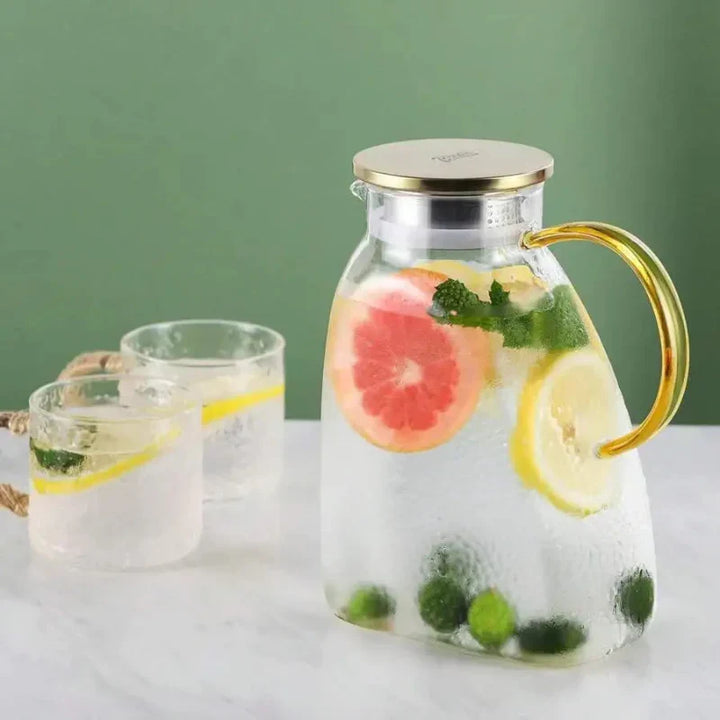 Borosilicate Glass Pitcher With Handle And Lid Ice Tea Glass Pitcher | Kalsten