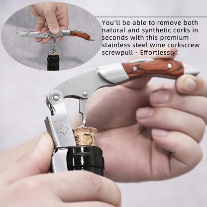 Bottle opener and foil cutter gift for wine lovers wine corkscrew | Karnz
