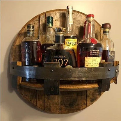 BowLift | Bourbon Whiskey Barrel Shelf - Rustic Bar Accessories