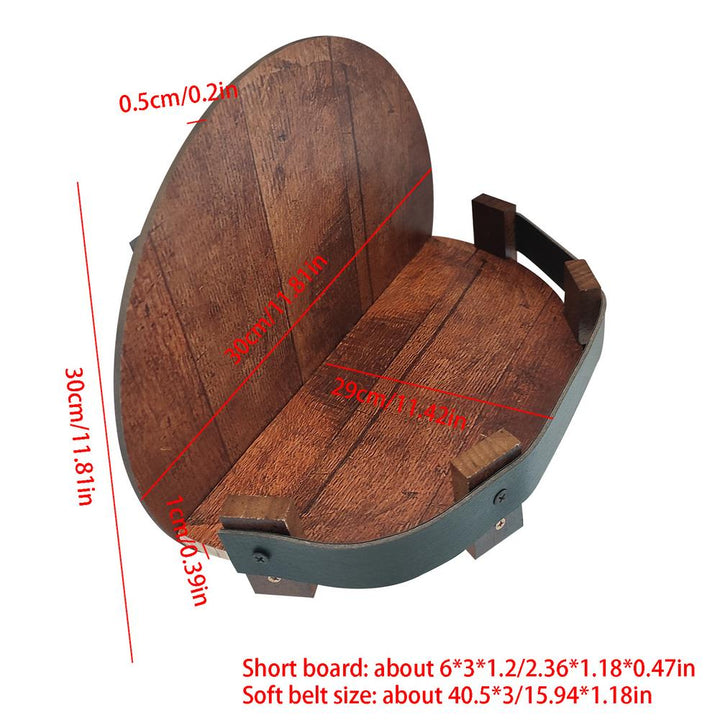 Rustic Oak Wall Shelf for Whisky Display Kalsten