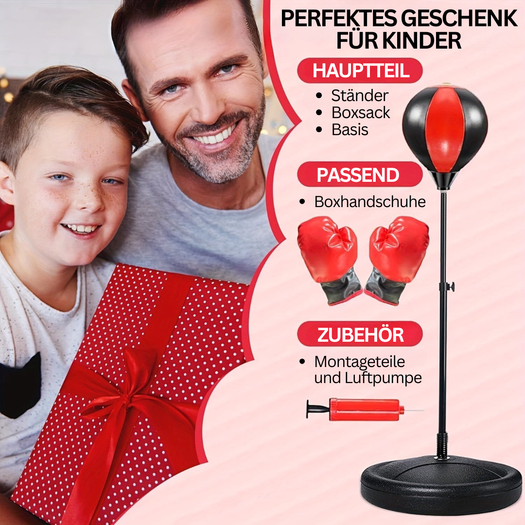 Kalsten | BoksFun JuniorSet – Adjustable Punching Bag with Gloves for Children
