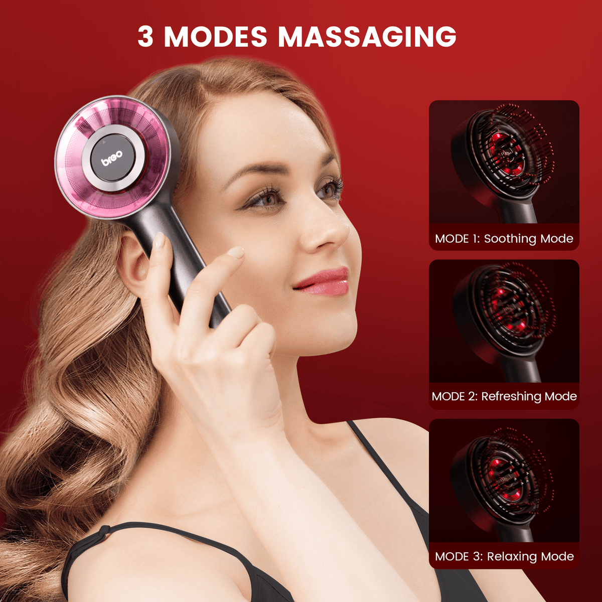 Skanto | Scalp Massage Brush with Red Light Therapy | Promotes Hair Growth & Relieves Scalp Tension for Healthier Hair