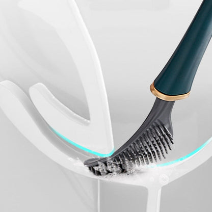 Skanto | Hygienic Silicone Toilet Brush with Wall Holder and Quick-Dry Design