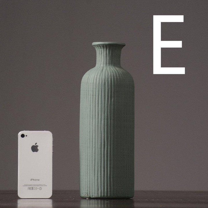 Kalsten | Brown Beige Gray Ceramic Flower Vase Pot │ Home Decoration Item