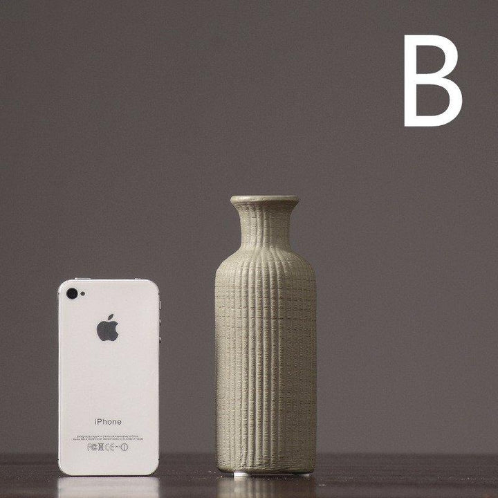 Kalsten | Brown Beige Gray Ceramic Flower Vase Pot │ Home Decoration Item