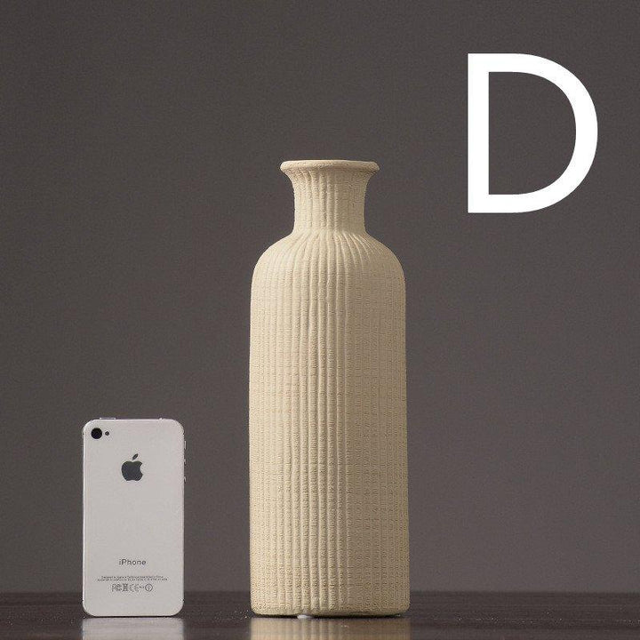 Kalsten | Brown Beige Gray Ceramic Flower Vase Pot │ Home Decoration Item