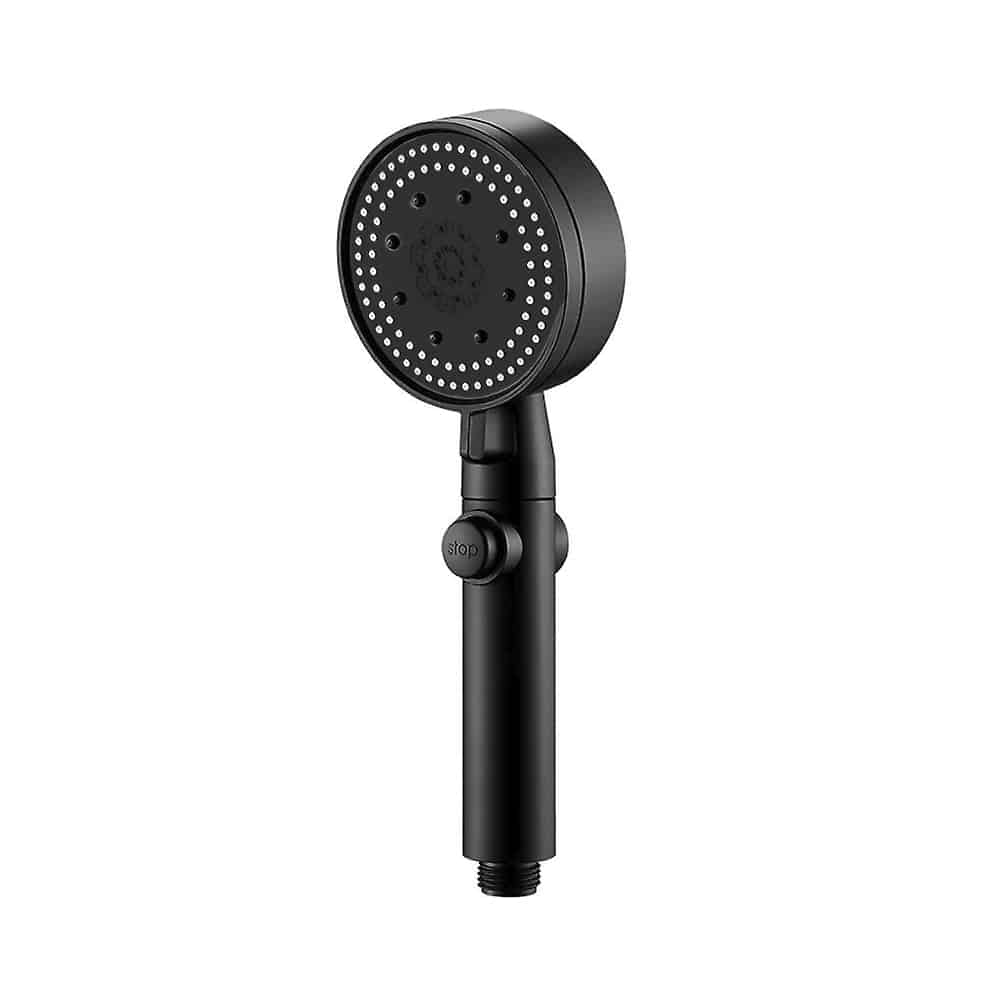 Shower head with 5 functions - black | Kalsten