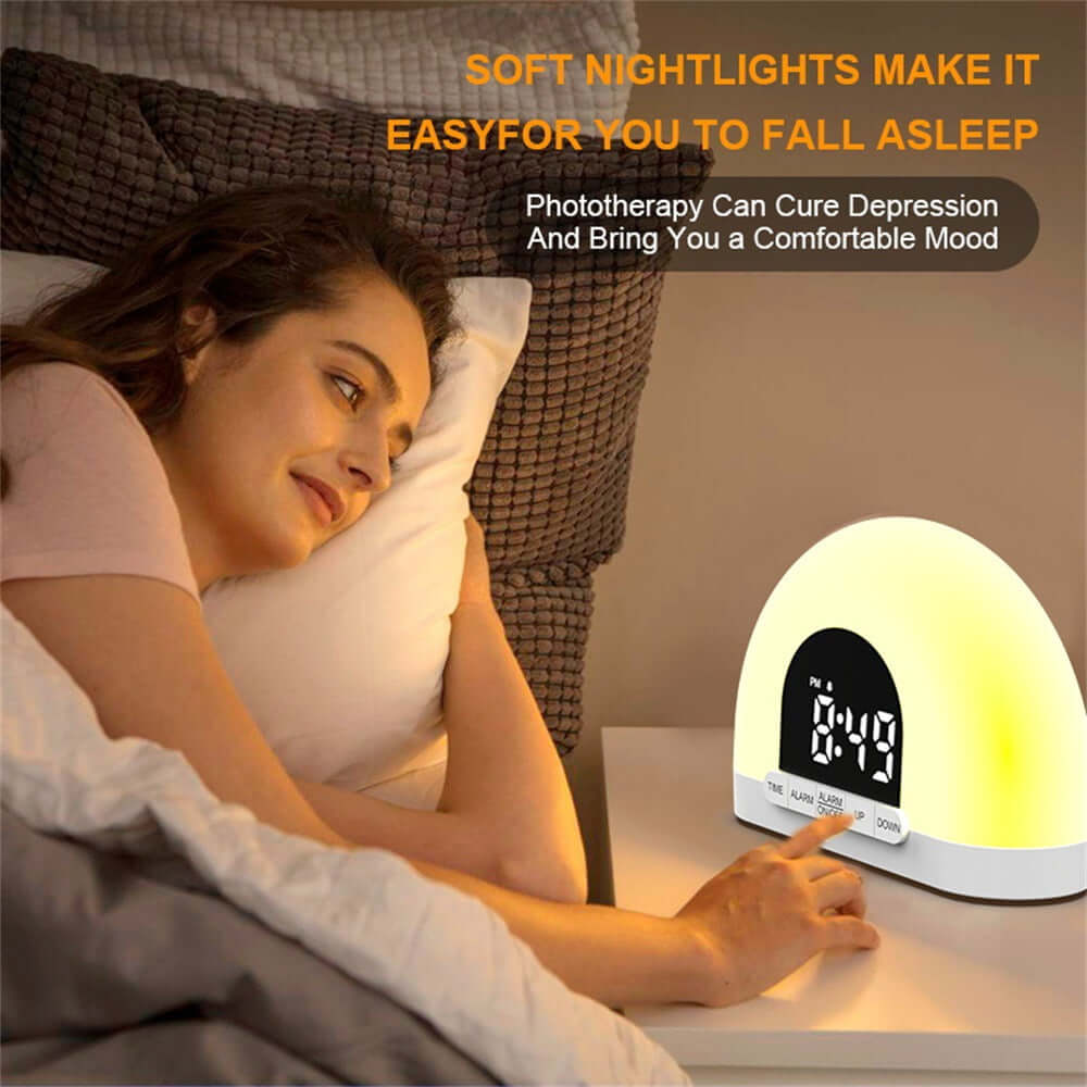 Wake-Up Light Simulated Sunrise Electronic Alarm Clock lamp | Kalsten
