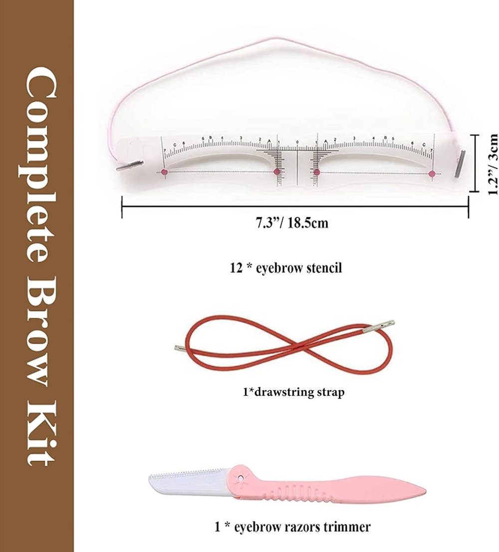 Kalsten | Eyebrow Stencil Set — Reusable Brow Templates with Elastic Strap