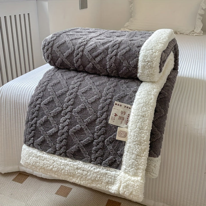 Stylish Reversible Fleece Blanket for Ultimate Comfort and Warmth Kalsten