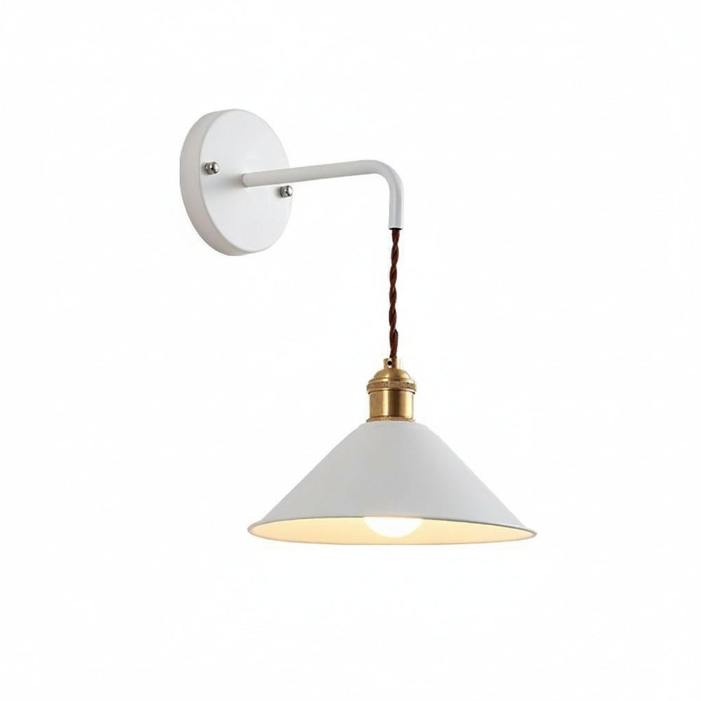 LED Wall Sconce – Nordic Funnel Aluminum Black White Gold (Integrated LED & 10-25cm) | Kalsten