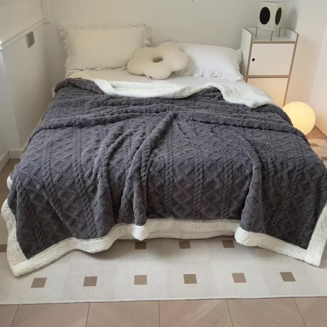 Stylish Reversible Fleece Blanket for Ultimate Comfort and Warmth Kalsten