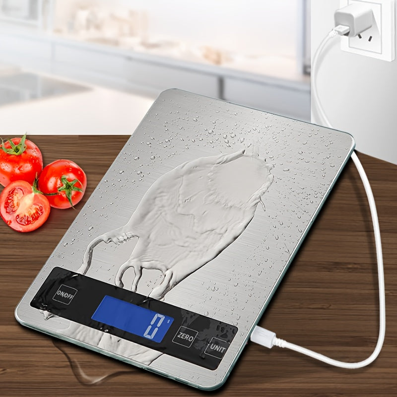 Digital kitchen scale 15 kg USB rechargeable | Kalsten