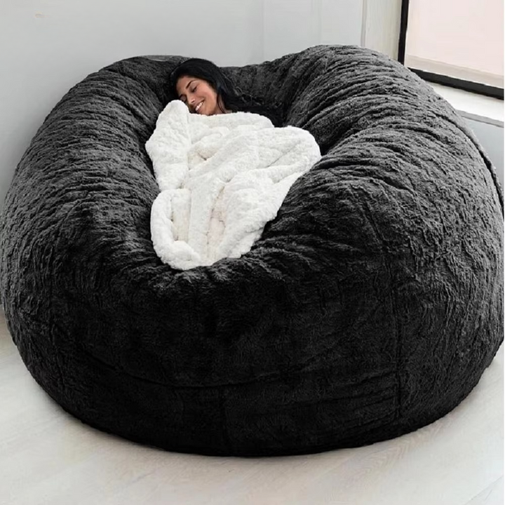 Kalsten | Giant 5ft Fluffy Faux Fur Bean Bag Cover – Ultra-Soft Lounge Sofa (Cover Only)